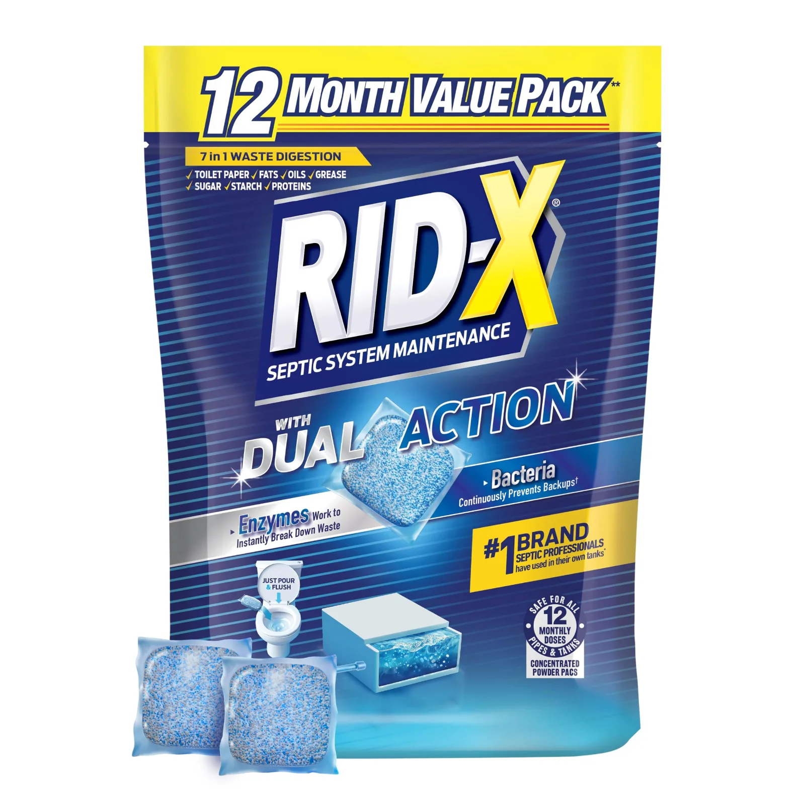 Rid-X Septic Tank Treatment Pods (Septi-Pacs)