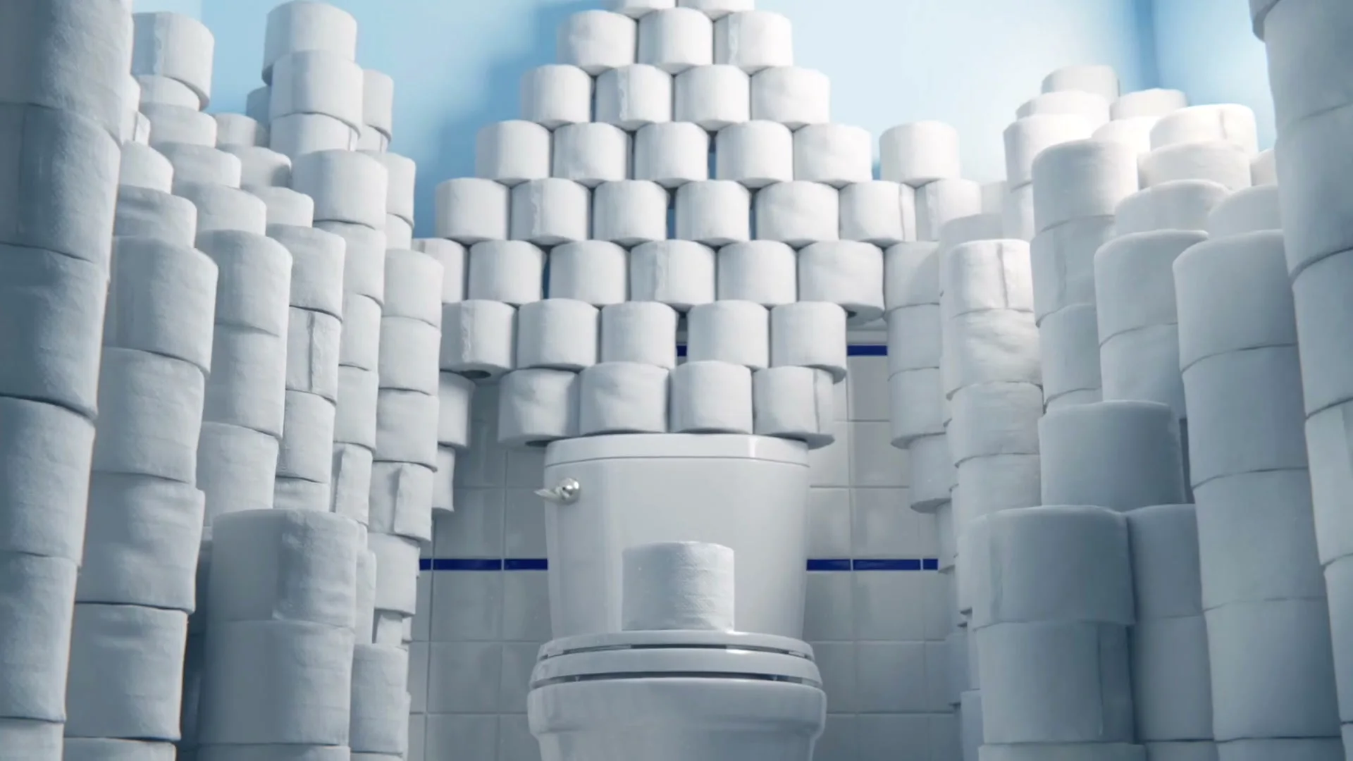 Toilet paper is the one paper the EPA says to flush. A still from a Rid-X commercial.